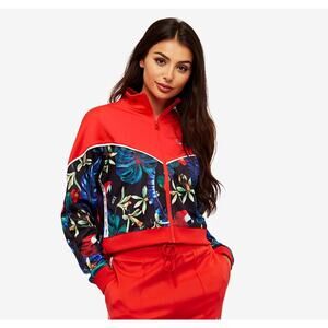 Nike Hyper Femme Cropped Jacket‎ Womens XS Tropical Floral Zip-Up Activewear